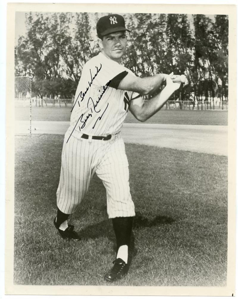 BOBBY RICHARDSON NEW YORK YANKEES B/W SIGNED AUTOGRAPHED 8X10 PHOTO W/ COA