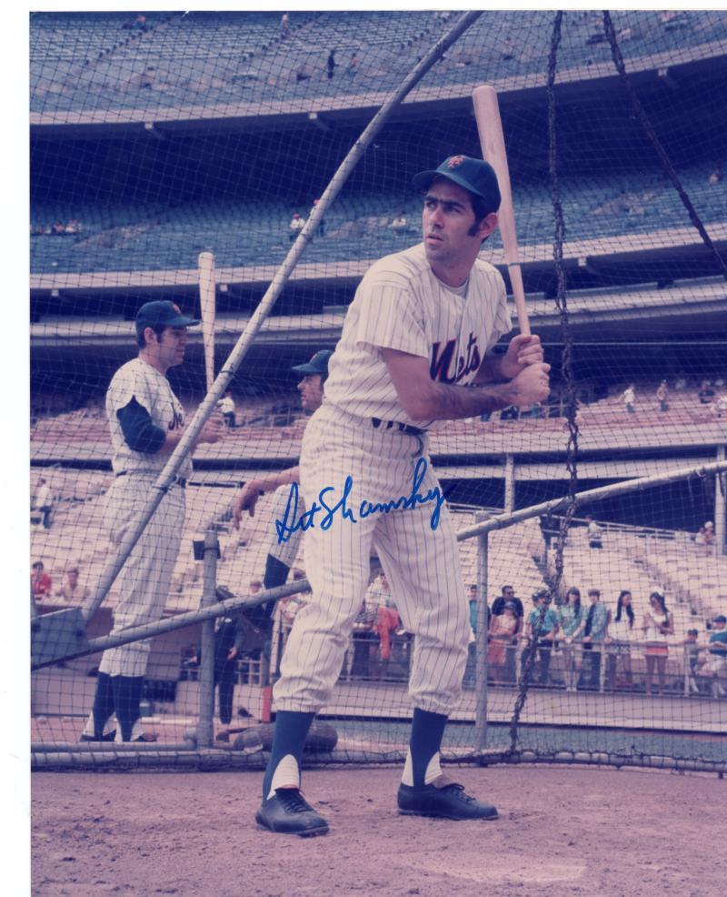 ART SHAMSKY NEW YORK METS SIGNED AUTOGRAPHED 8X10 PHOTO W/COA