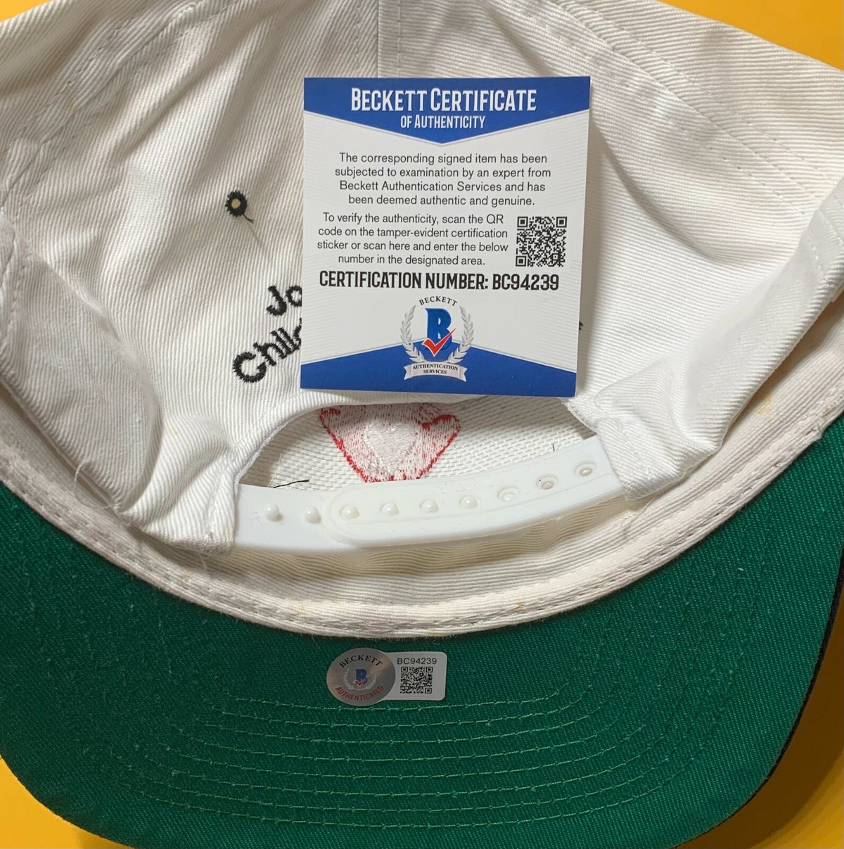 AL GORE SIGNED HAT BECKETT AUTHENTICATION POLITICIAN