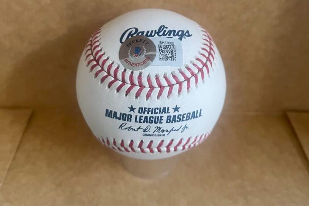 FORREST WALL ATLANTA BRAVES SIGNED AUTO M.L. BASEBALL BECKETT AUTH