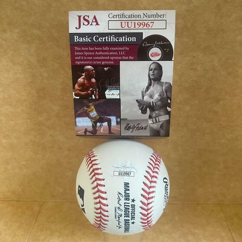 DOUG RADER 1967-75 ASTROS SIGNED AUTOGRAPHED M.L. BASEBALL JSA UU19967