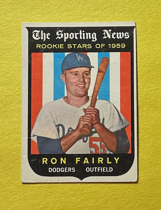1959 TOPPS RON FAIRLY THE SPORTING NEWS ROOKIE STARS OF 1959 #125 DODGERS