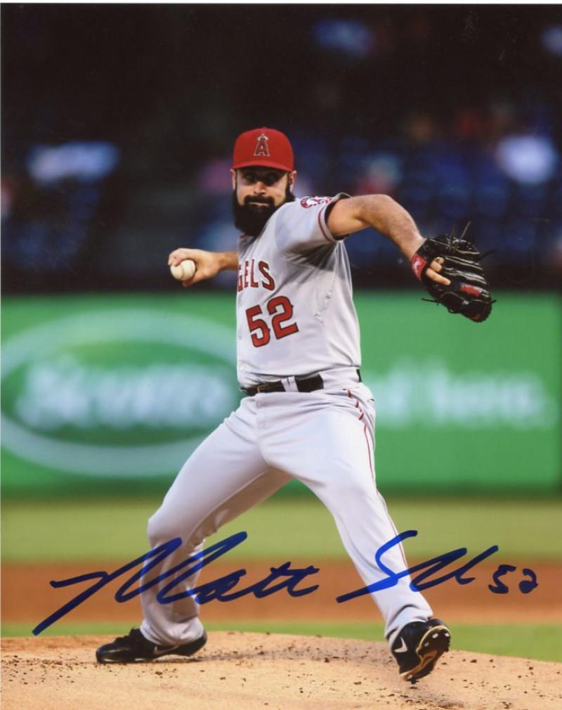 MATT SHOEMAKER LOS ANGELES ANGELS SIGNED AUTOGRAPHED ACTION 8X10 PHOTO W/COA