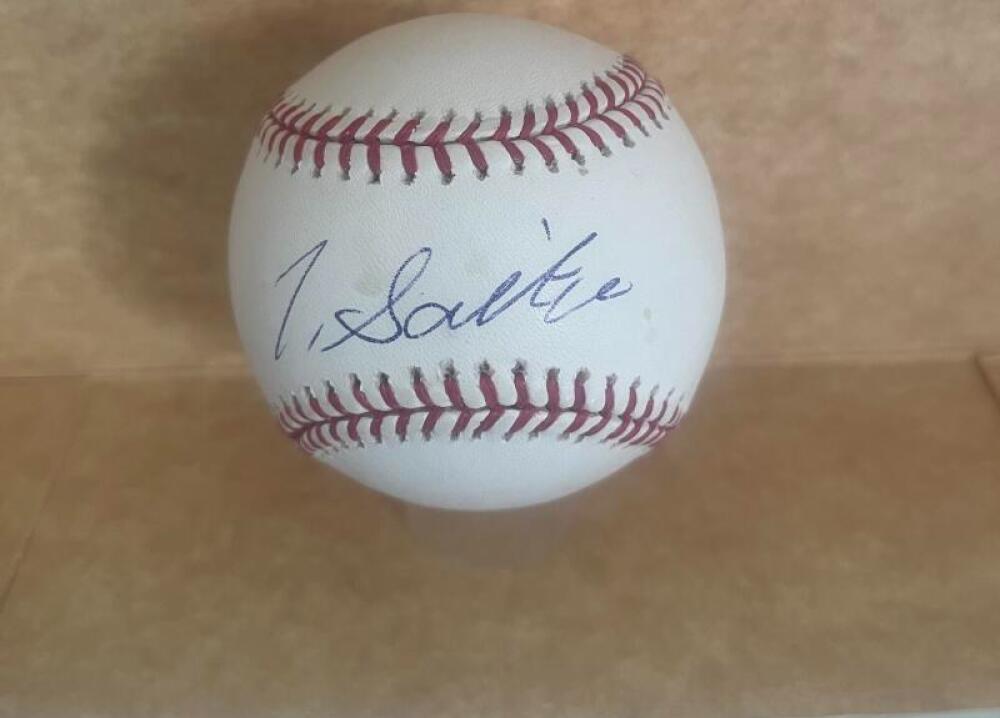 TKASHI SAITO LA DODGERS SIGNED AUTOGRAPHED M.L. BASEBALL BECKETT AUTH