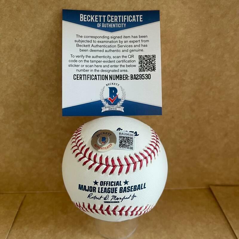 TYLER NAQUIN CINCINNATI REDS  SIGNED AUTO M.L. BASEBALL BAS BA29530