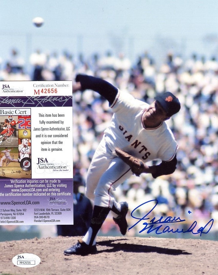 JUAN  MARICHAL SAN FRANCISCO  GIANTS  ACTION    SIGNED  AUTOGRAPHED JSA  M42656