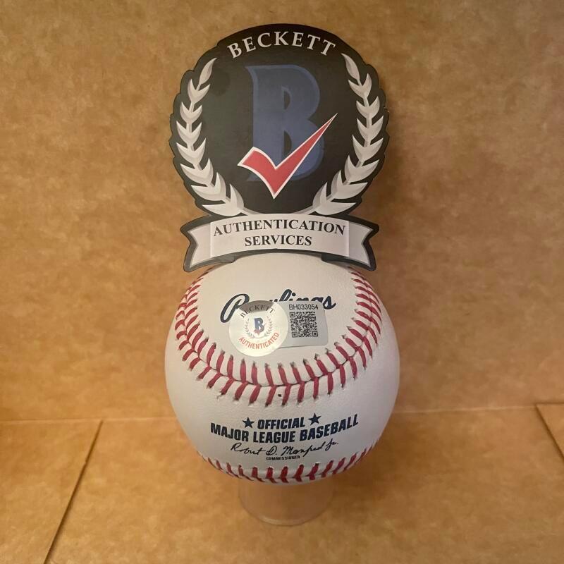 CHRIS CHAMBLISS YANKEES 77 78 WS CHAMPS SIGNED AUTO BECKETT AUTHENTICATED