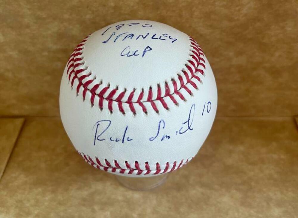 RICK SMITH BRUINS 1970 STANLEY CUP SIGNED AUTOGRAPHED M.L. BASEBALL BAS BC94341
