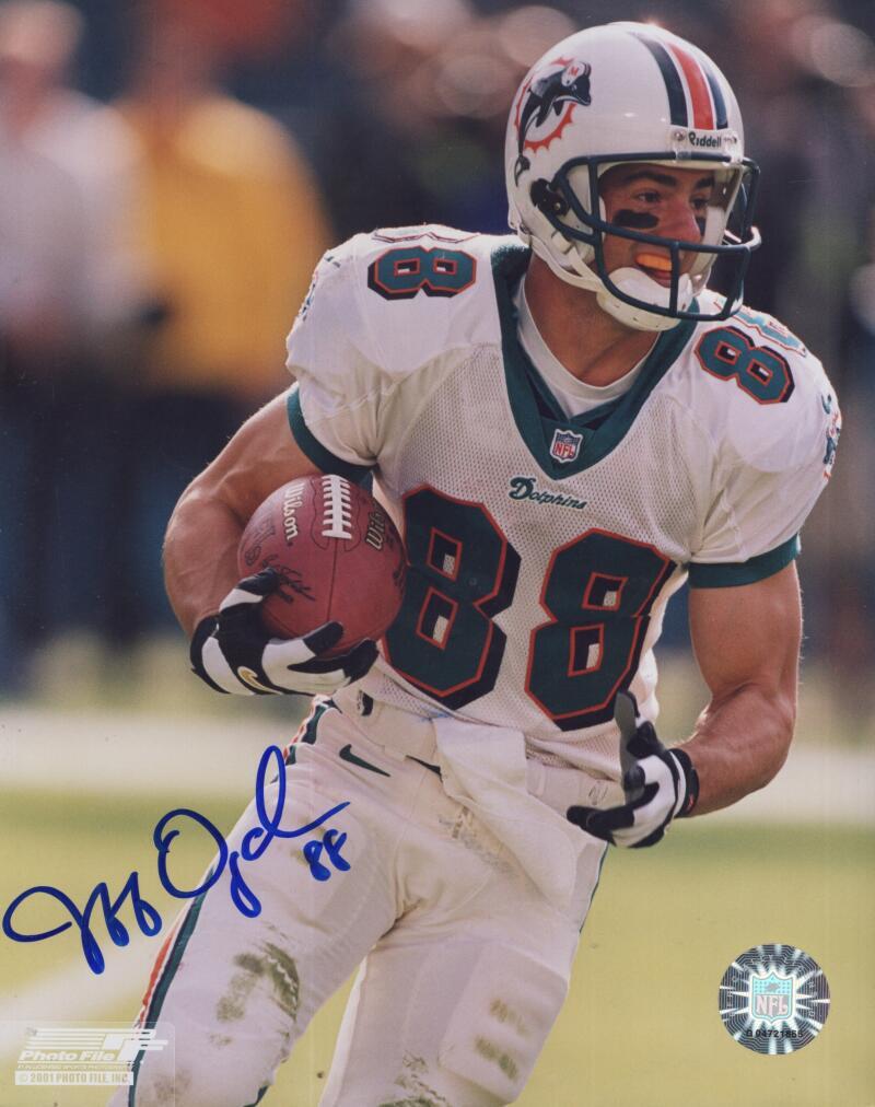 JEFF OGDEN MIAMI DOLPHINS SIGNED AUTOGRAPHED 8X10 PHOTO W/ COA