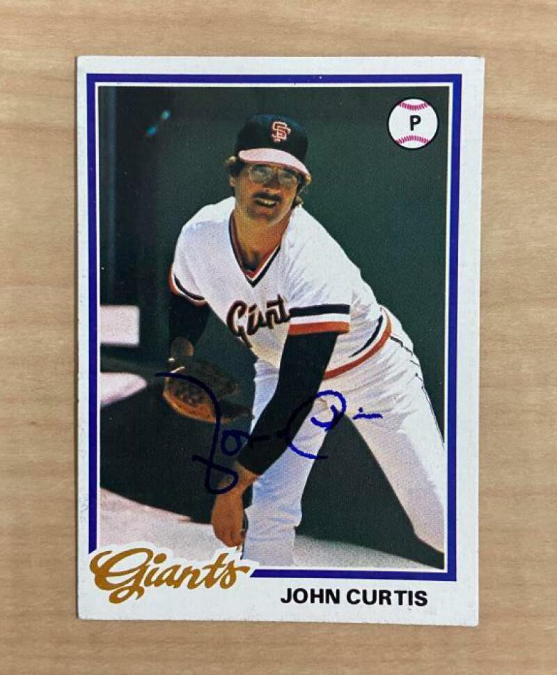 JOHN CURTIS SAN FRANCISCO GIANTS SIGNED AUTOGRAPHED 1978 TOPPS CARD #486 W/COA
