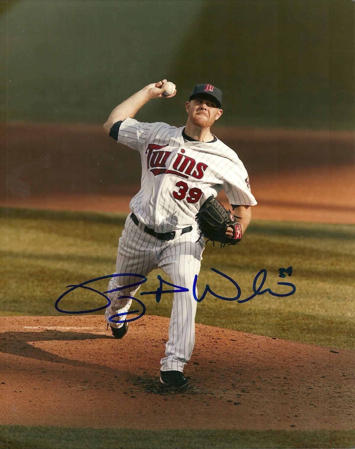 P.J. WALTERS MINNESOTA TWINS SIGNED AUTOGRAPHED 8x10 PHOTO W/COA