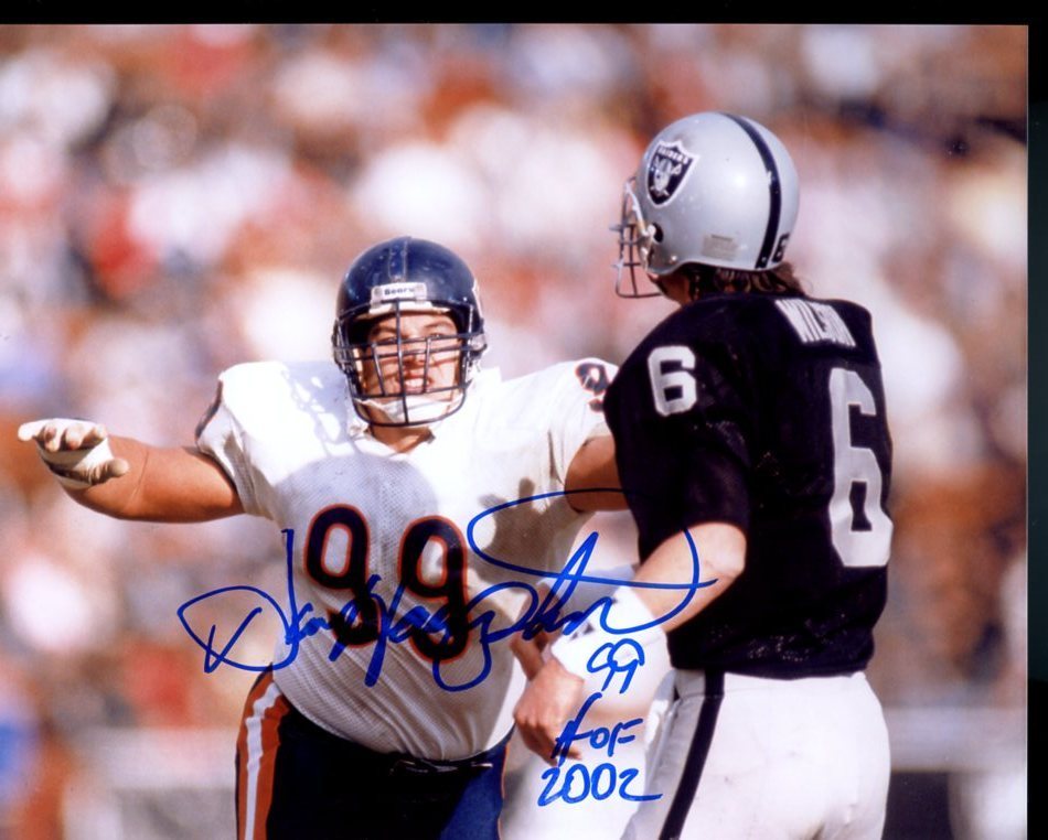 DAN HAMPTON CHICAGO BEARS HOF 2002   SIGNED AUTO 8X10