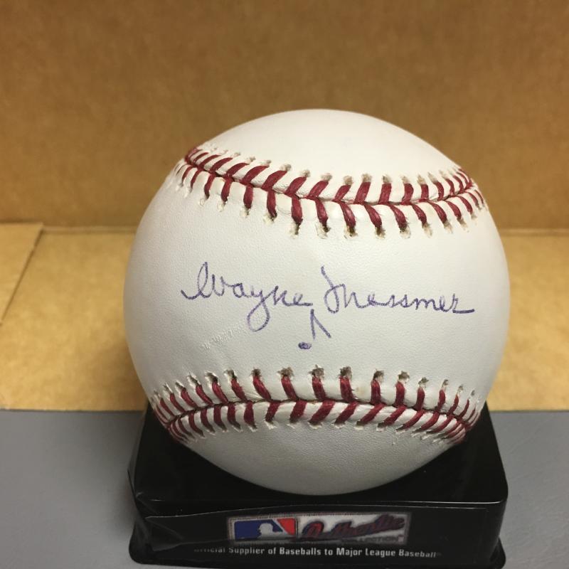 WAYNE MESSMER CHICAGO CUBS PUBLIC ADDRESS ANNOUNCER M.L. SIGNED BASEBALL W/COA