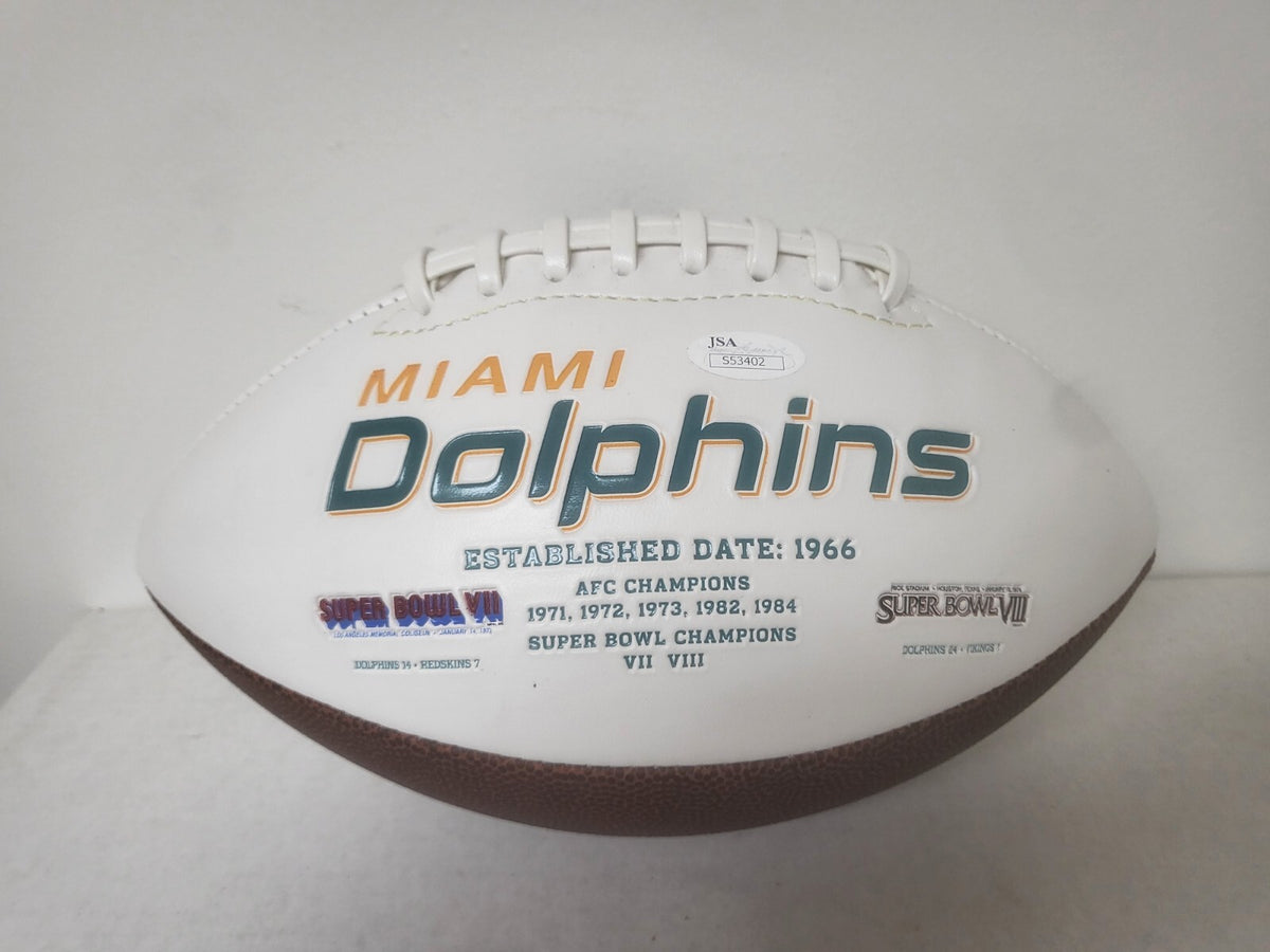 RYAN TANNEHILL MIAMI DOLPHINS SIGNED AUTOGRAPHED WHITE PANEL FOOTBALL JSA