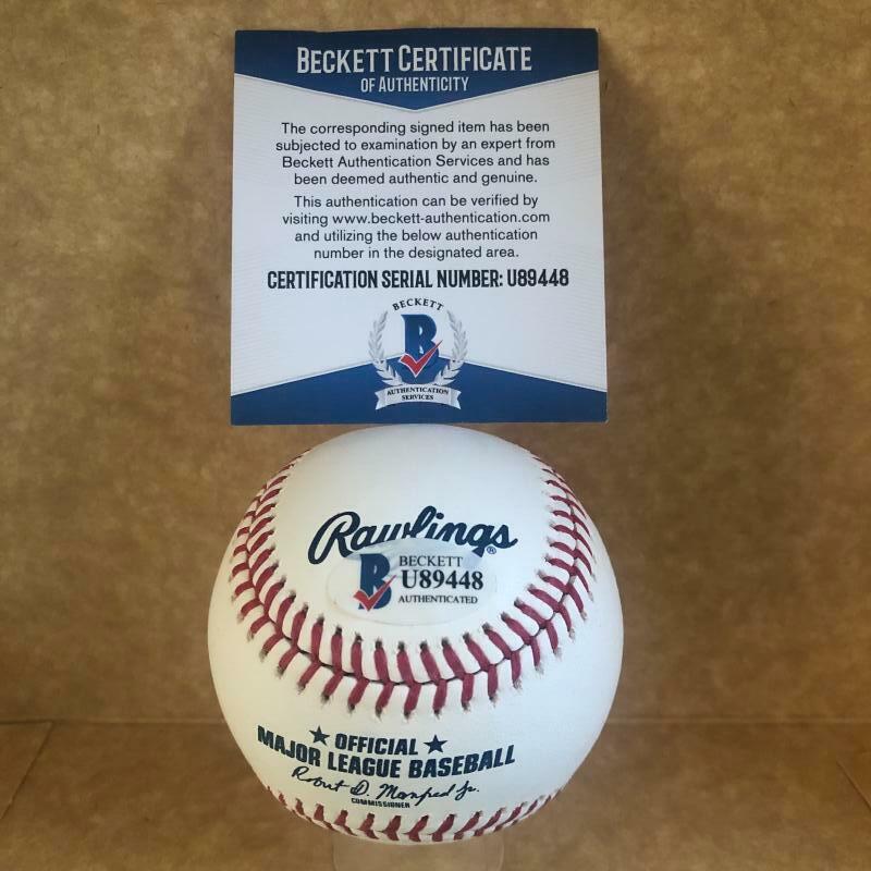 ED HALICKI NO HITTER 8/24/75 GIANTS SIGNED AUTO M.L. BASEBALL BECKETT U89448