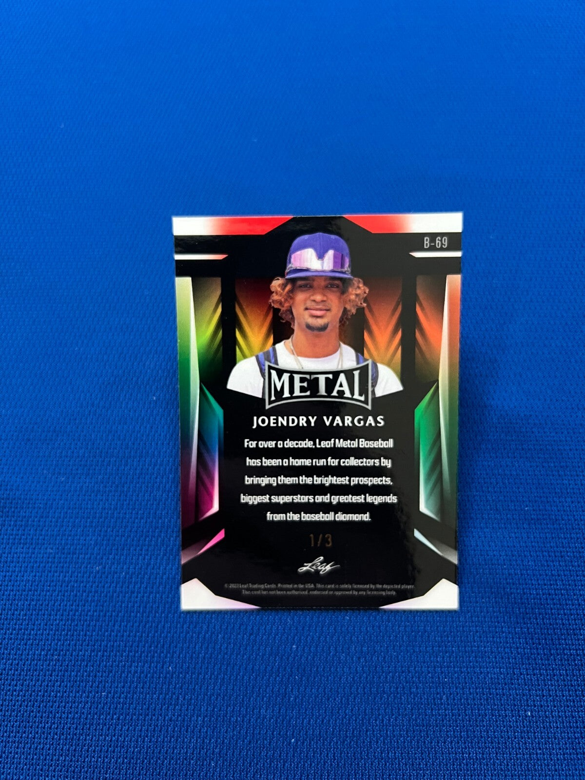 2023 LEAF RC ROOKIES JOENDRY VARGAS LA DODGERS GREEN CRACKED ICE 1/3