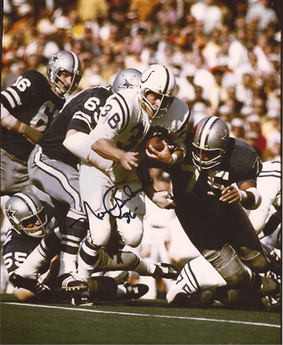 NORM BULAICH BALTIMORE COLTS SIGNED AUTOGRAPHED 8X10 PHOTO W/COA