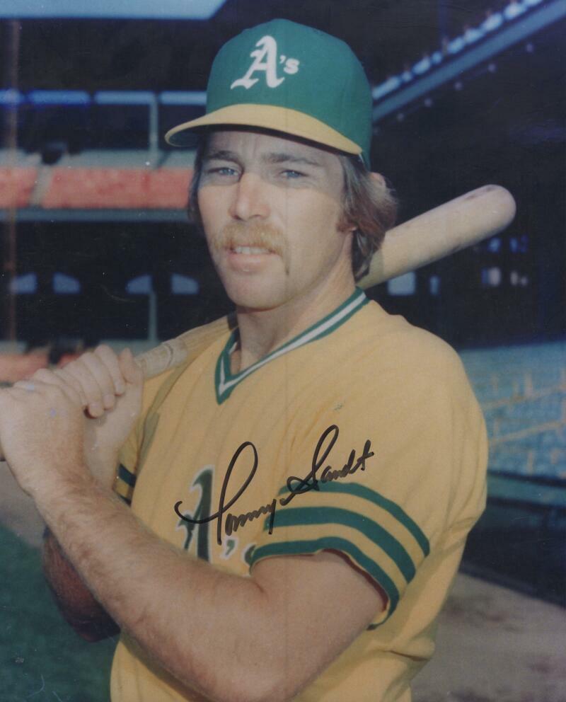 TOMMY SANDT  OAKLAND A'S SIGNED AUTOGRAPHED 8X10 PHOTO W/ COA