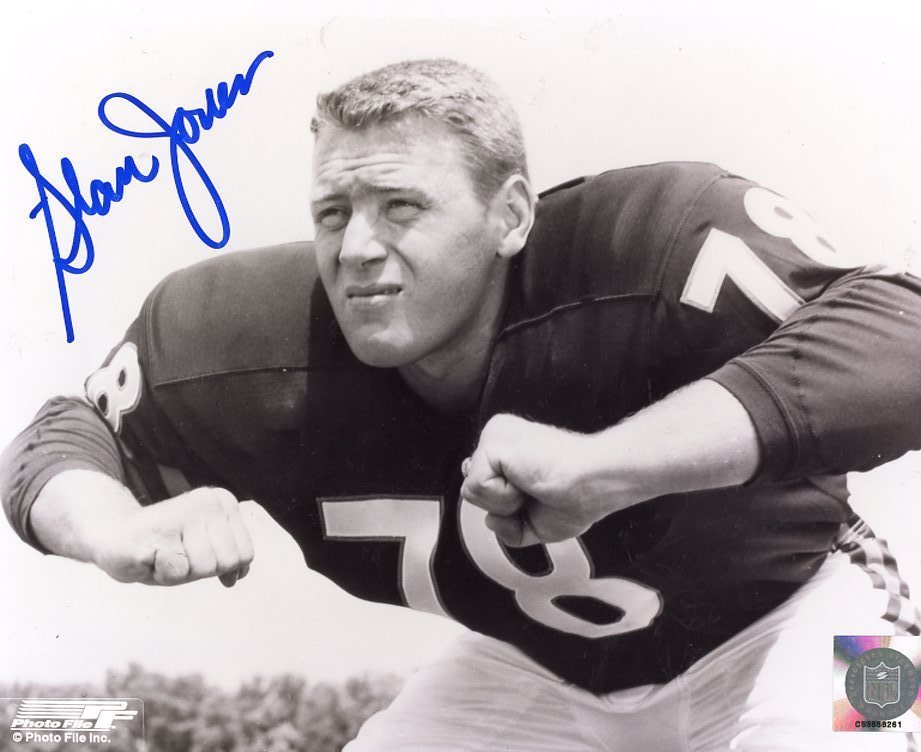 STAN JONES  B/W CHICAGO BEARS SIGNED AUTOGRAPHED 8X10 PHOTO W/COA