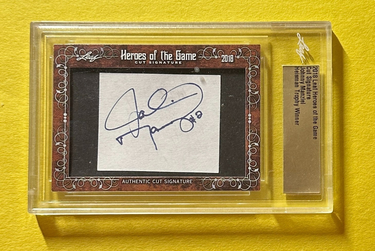 2018 LEAF HEROES OF THE GAME JOHNNY MANZIEL CUT SIGNATURE AUTHENTIC AUTO HEISMAN
