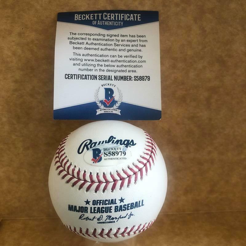 RON GARDENHIRE DETROIT TIGERS SIGNED AUTOGRAPHED M.L. BASEBALL BECKETT S58979