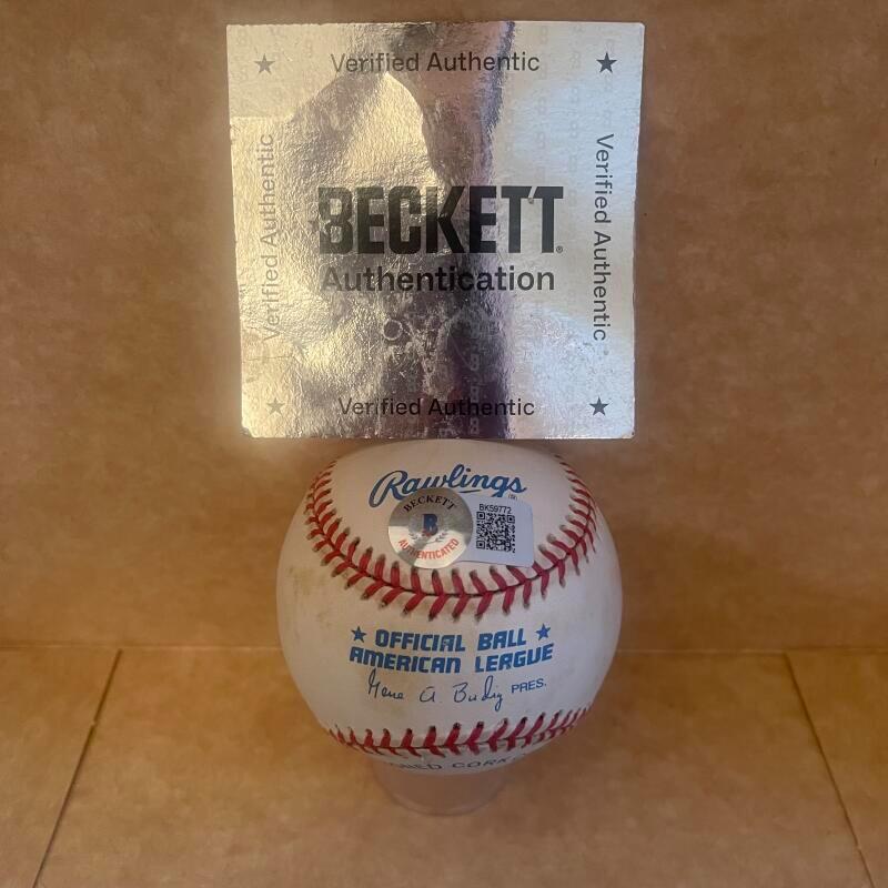 JIM "MUDCAT" GRANT TWINS SIGNED A.L. BASEBALL TONING BECKETT AUTH
