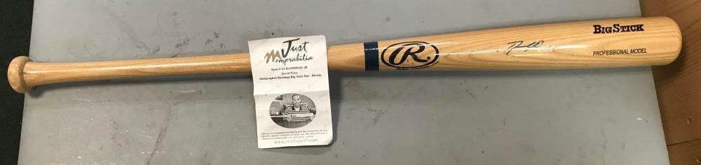 DAVID PRICE SIGNED RAWLINGS BLONDE BIG STICK BAT JUST THE PROOF COA