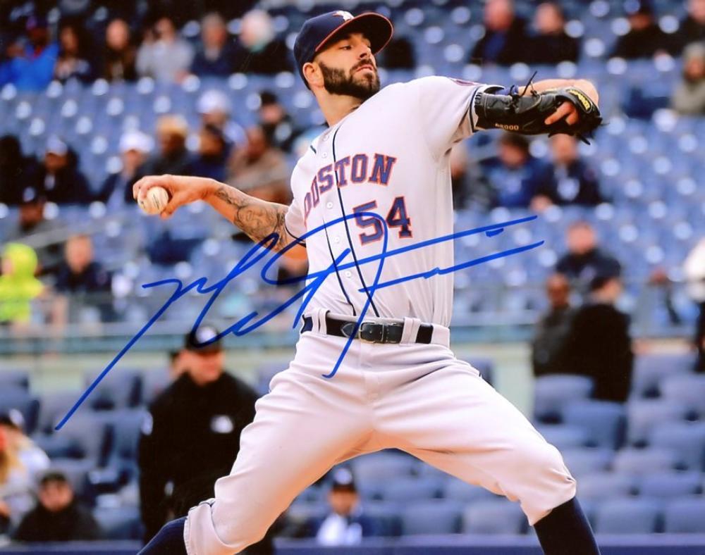 MIKE FIERS HOUSTON ASTROS SIGNED AUTOGRAPHED ACTION 8X10 PHOTO W/COA