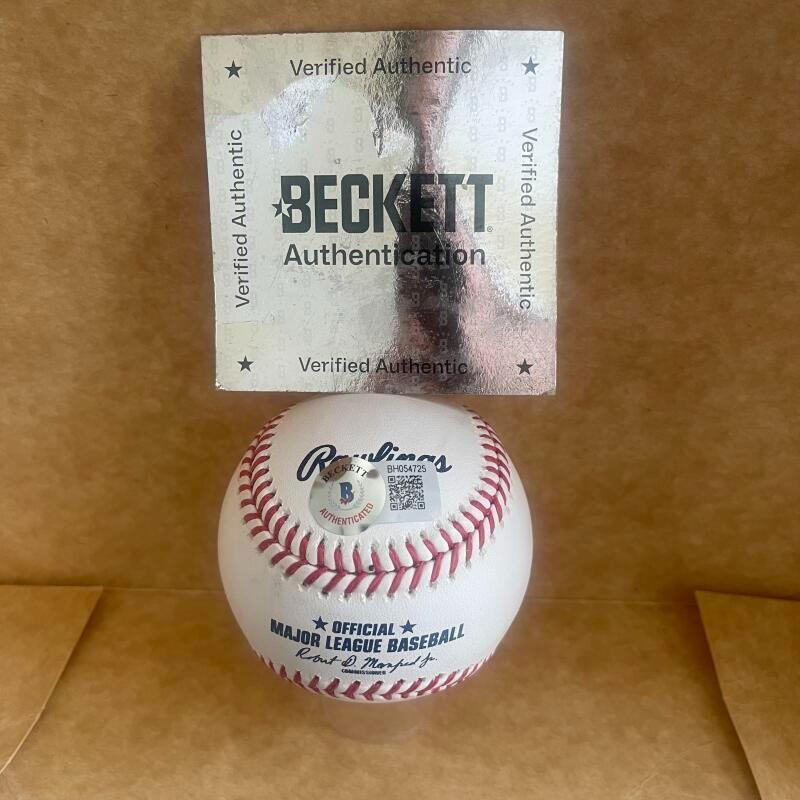 PACKY NAUGHTON CARDINALS SIGNED AUTOGRAPHED M.L. BASEBALL BAS AUTH