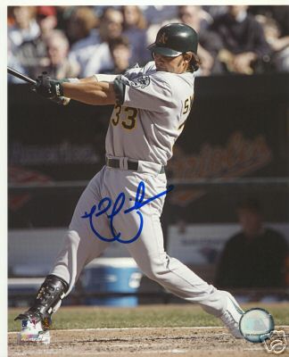 NICK SWISHER OAKLAND A'S SIGNED 8X10 PHOTO W/COA