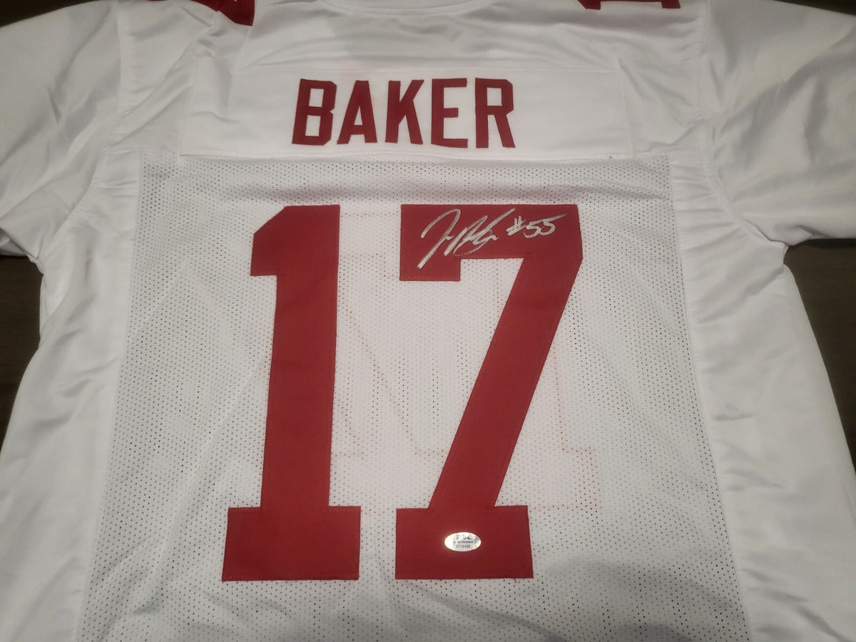 JEROME BAKER #17 OHIO STATE SIGNED AUTO WHITE CUSTOM JERSEY SZ XL PSA STICKER