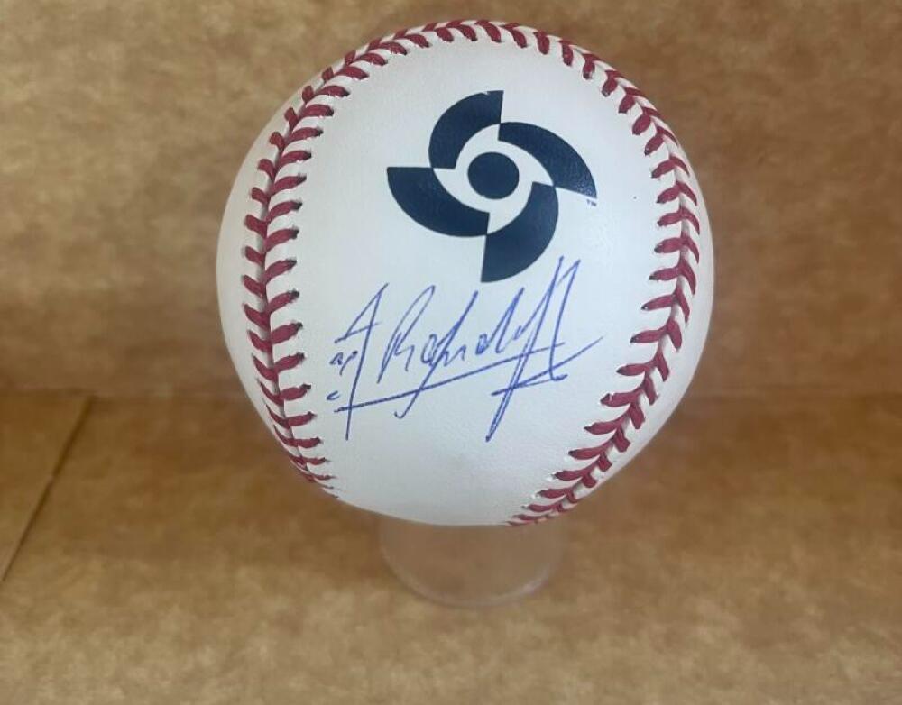 RANDY AROZARENA RAYS SIGNED AUTOGRAPHED 2023 WBC RARE BASEBALL BECKETT