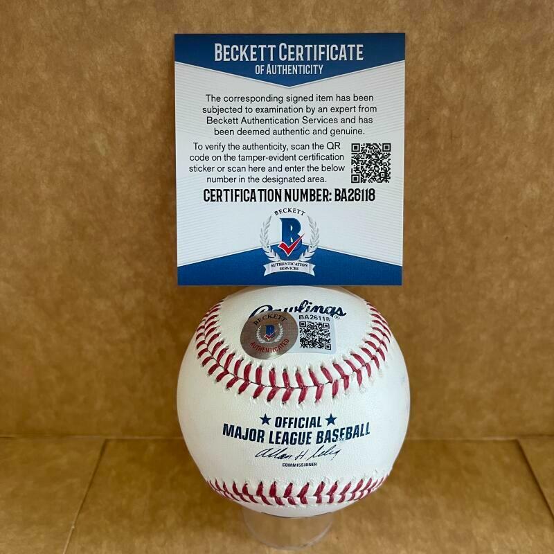 BOB SHIRLEY 1983-1987 YANKEES SIGNED AUTOGRAPHED M.L. BASEBALL BAS BA26118
