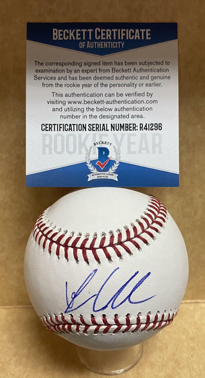 XAVIER EDWARDS TAMPA BAY RAYS ROOKIE YEAR SIGNED M.L. BASEBALL BECKETT R41296