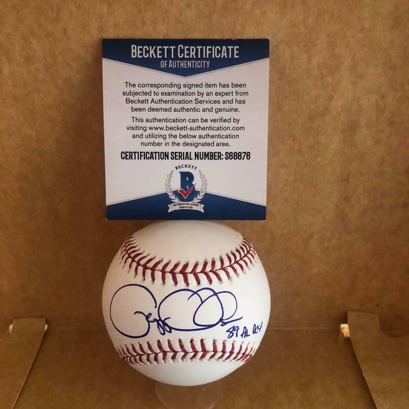 GREGG OLSON 89 AL ROY ORIOLES SIGNED AUTOGRAPHED M.L. BASEBALL BAS  S68876