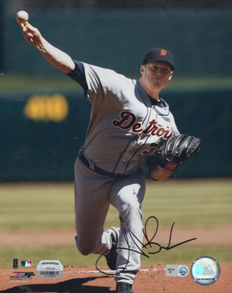 JEREMY BONDERMAN TIGERS  SIGNED AUTOGRAPHED 8X10 PHOTO MM W/ COA