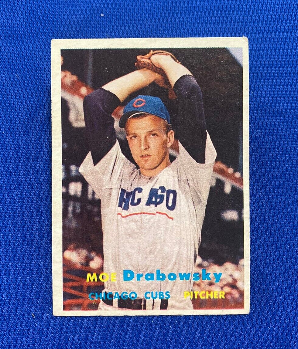 1957 TOPPS MOE DRABOWSKY CHICAGO CUBS #84 CARD VINTAGE SET-BREAK