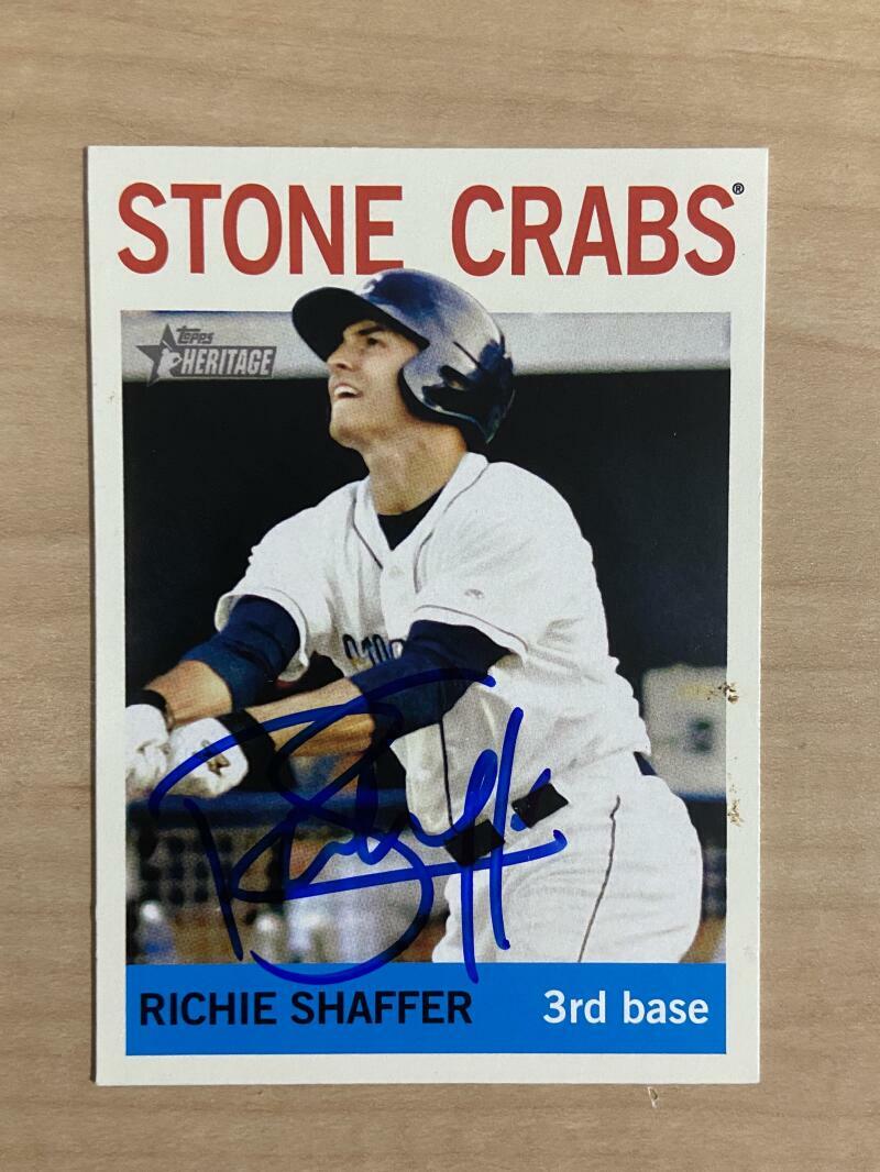 RICHIE SHAFFER CHARLOTTE STONE CRABS SIGNED 2013 TOPPS CARD #146 W/COA