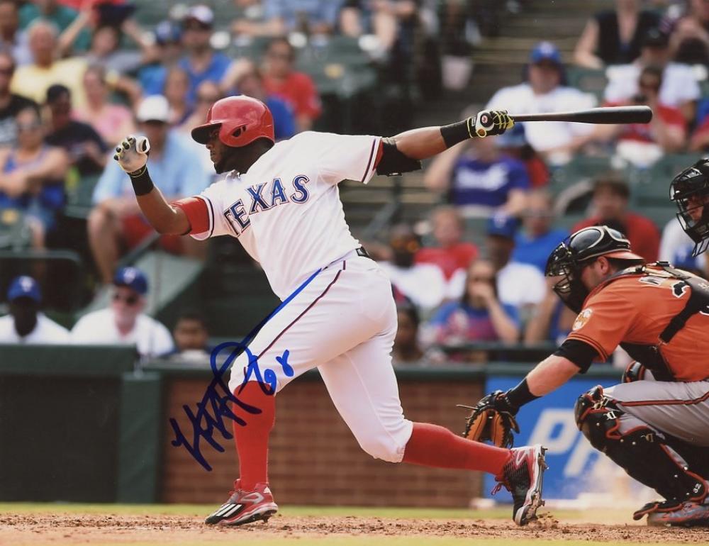 HANSER ALBERTO TEXAS RANGERS SIGNED 8X10 PHOTO W/COA