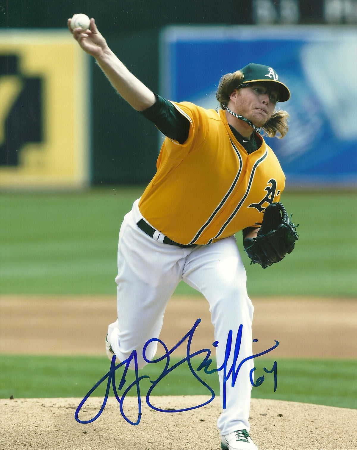 A.J. GRIFFIN OAKLAND ATHLETICS SIGNED AUTOGRAPHED 8x10 PHOTO W/COA