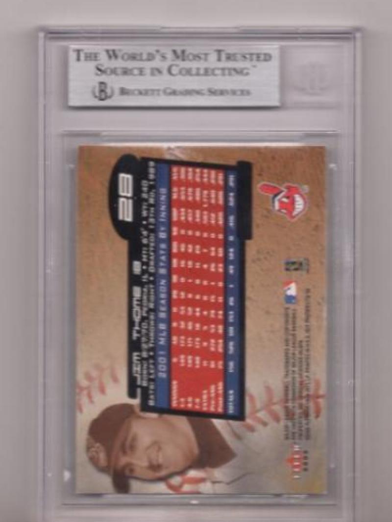 2002 HOT PROSPECTS JIM THOME INDIANS SIGNED CARD BECKETT AUTHENTIC AUTOGRAPH