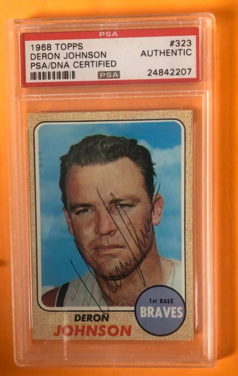1968 TOPPS DERON JOHNSON PSA CERTIFIED #323 AUTHENTIC CARD