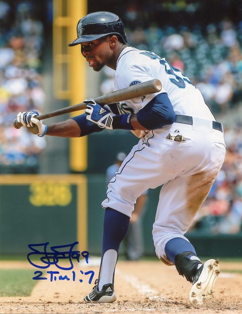 JAMES JONES SEATTLE MARINERS SIGNED 8X10 PHOTO W/COA