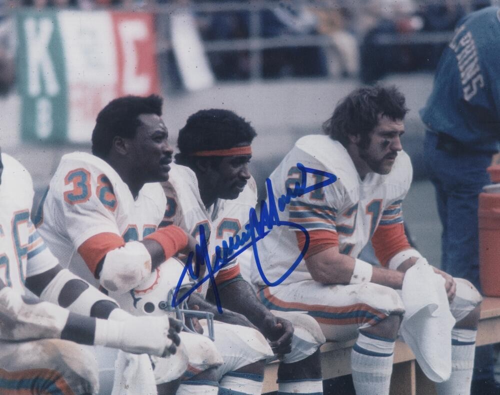 MERCURY MORRIS MIAMI DOLPHINS SIGNED AUTOGRAPHED 8X10 PHOTO W/ COA