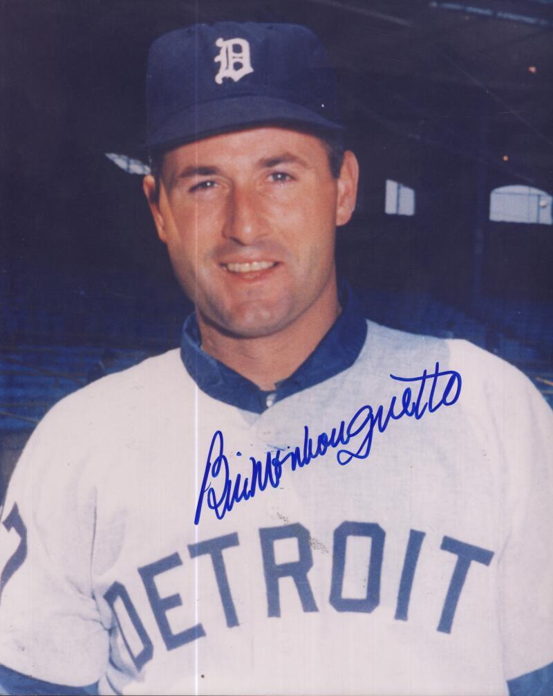 BILL MONBOUQUETTE TIGERS SIGNED AUTOGRAPHED 8X10 PHOTO W/ COA