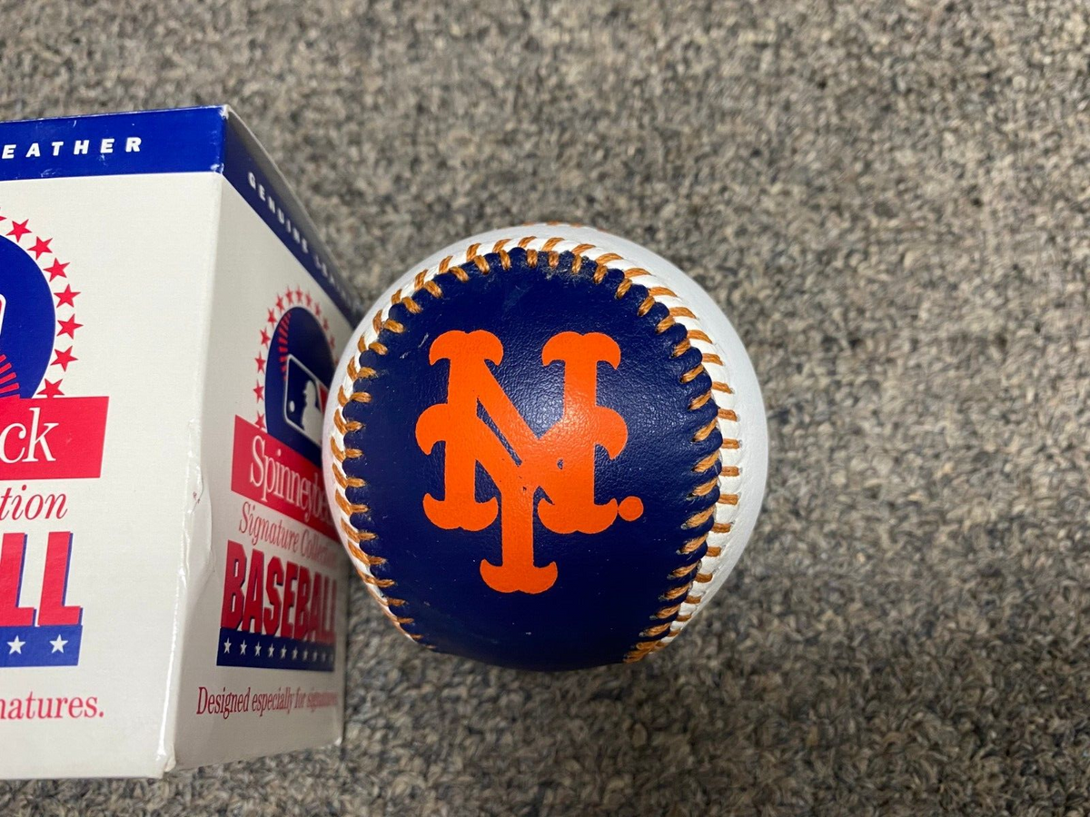 VINTAGE SPINNEYBECK COOPERTOWN COLLECTION NEW YORK METS SOUVENIR BASEBALL W/BOX