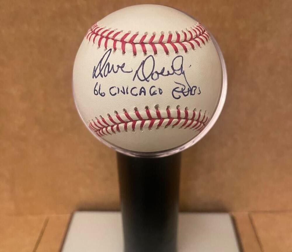 DAVE DOWNLING  66 CHICAGO CUBS SIGNED AUTO M.L. BASEBALL BECKETT AUTH