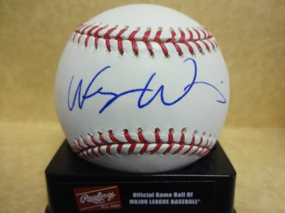 WESLEY WRIGHT ORIOLES/CUBS/ANGELS SIGNED M.L. BASEBALL W/COA
