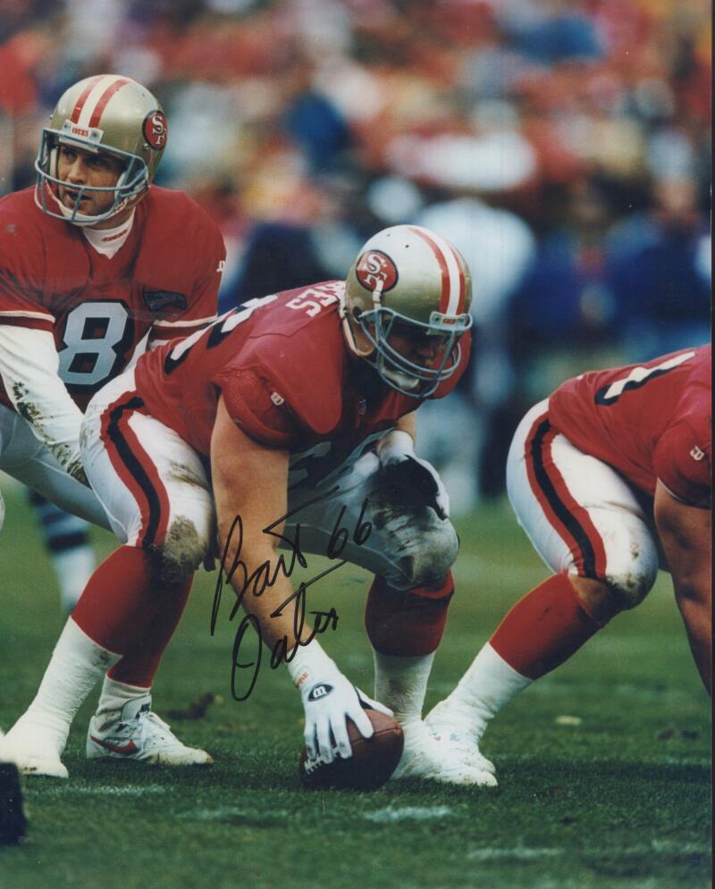 BART OATES 49ERS SIGNED AUTOGRAPHED 8X10 PHOTO W/ COA