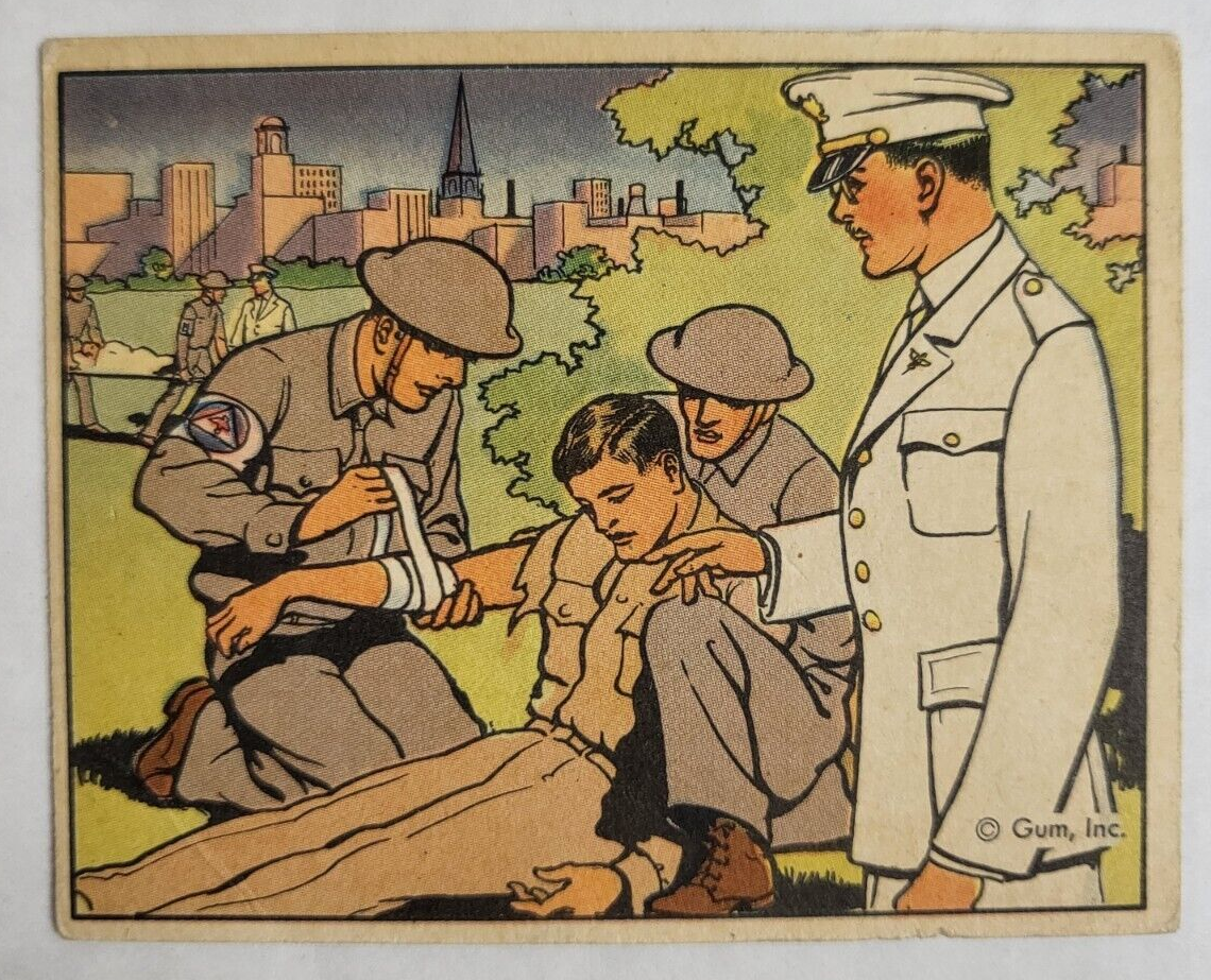 1941 UNCLE SAM'S HOME DEFENSE MEDICAL CORPS #107 CARD